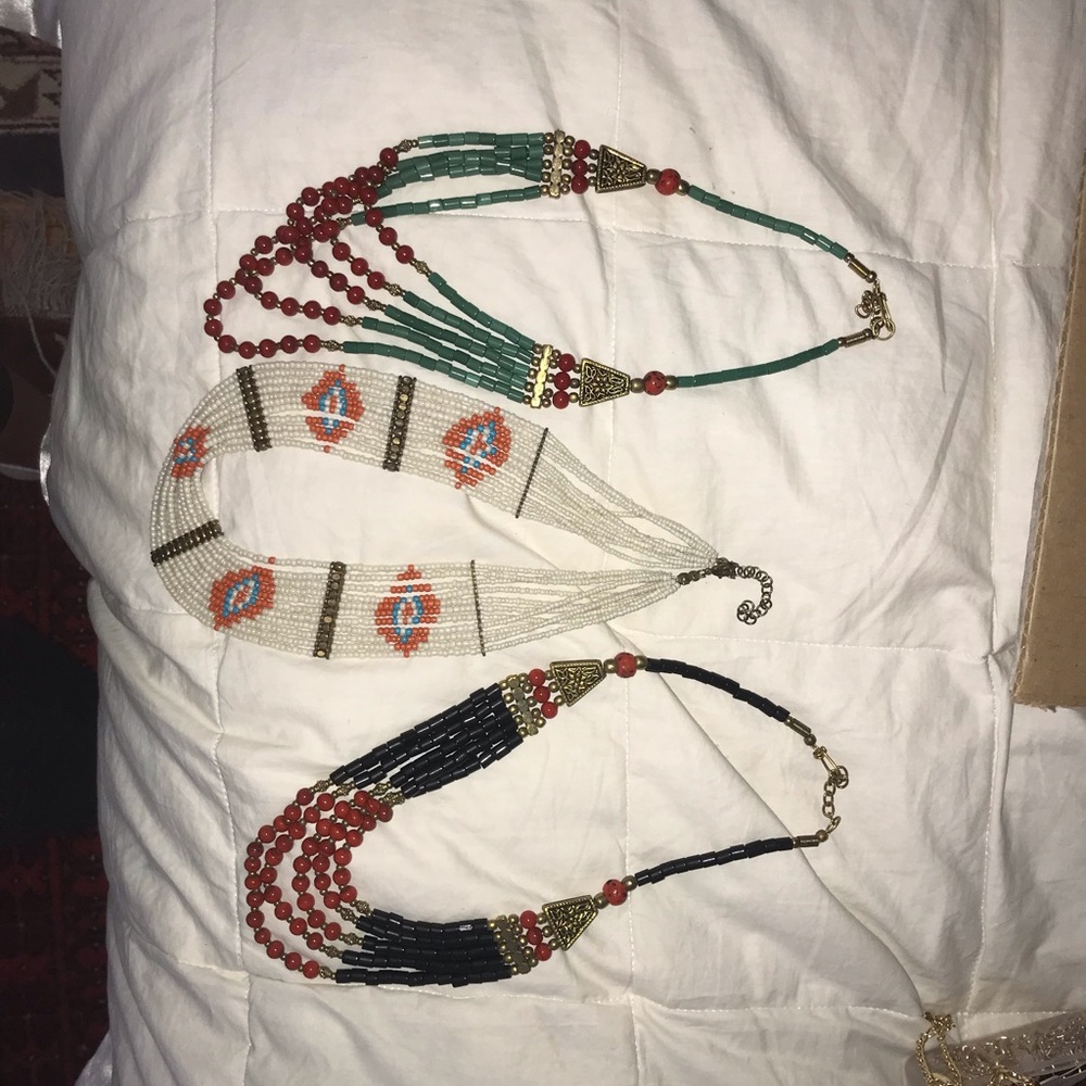 Three Multi-strand Necklaces